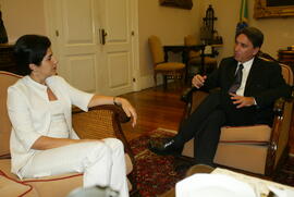 Governador Germano Rigotto, dia 07/01/2003, horário 08:35. Autor: Nabor Goulart
