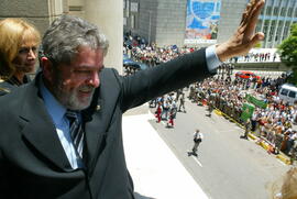 Germano Rigotto recepciona o Presidente Luís Inácio Lula da Silva. Autor: Nabor Goulart