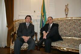 Chefe da Casa Civil, Alberto Oliveira, em audiência com o presidente da Famurs, Mauri Heinrich. Autor: Ivan de Andrade