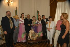 Chefe da Casa Civil, Alberto Oliveira, em audiência com o prefeito de Bento Gonçalves, Alcindo Gabrielli, e a comitiva da Festa da Uva 2006. Autor: Paulo Dias