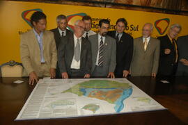 Governador em exercício, Antônio Hohlfeldt, durante o lançamento do Mapa Hidrogeológico do Rio Grande do Sul. Autor: Paulo Dias