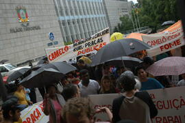 Comissão de vendedores ambulantes (camelôs). Autor: Ivan de Andrade