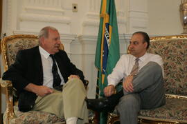 Chefe da Casa Civil, Alberto Oliveira, durante audiência com Ivo Nesralla. Autor: Ivan de Andrade