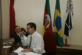 Vice-governador, Antônio Hohlfeldt, durante reunião com delegados da Polícia Civil. Autor: Ivan de Andrade