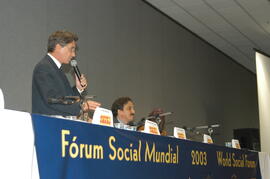 Governador Germano Rigotto na abertura do Fórum Social Mundial. Autor: Paulo Dias