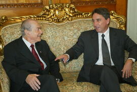 Governador Germano Rigotto recebeu a visita do ex-Governador Leonel Brizola. Autor: Nabor Goulart