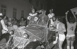 Filha do governador, Mônica Guazzelli; Rei Momo e Rainha do carnaval, em Vacaria