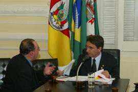 Governador Germano Rigotto durante audiência com Conselhos Regionais de Desenvolvimento (COREDEs). Autor: Jefferson Bernardes