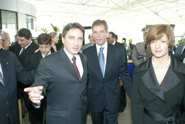 Germano Rigotto durante solenidade de inauguração da fábrica de cigarros da Souza Cruz. Autor: Nabor Goulart
