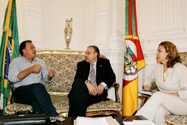 Chefe da Casa Civil, Alberto Oliveira, durante audiência com vereador de Rosário do Sul, Júlio Braga. Autor: Ivan de Andrade
