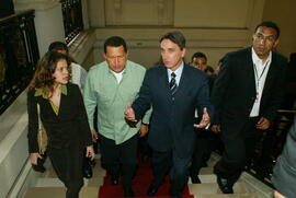 Governador Germano Rigotto recebe a visita do Presidente da Venezuela Hugo Chávez. Autor: Nabor Goulart