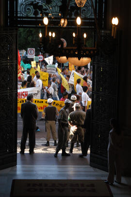 Manifestação do Centro dos Professores do Estado do Rio Grande do Sul (CPERS) contra a reforma da previdência. Autor: Ivan de Andrade