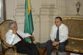 Senador Pedro Simon com chefe da Casa Civil Alberto Oliveira. Autor: Paulo Dias