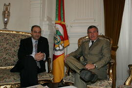 Chefe da Casa Civil, Alberto Oliveira, durante audiência com o prefeito de Bento Gonçalves, Alcindo Gabrielli. Autor: Ivan de Andrade