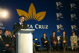 O governador do estado Germano Rigotto durante solenidade de inauguração da fábrica de cigarros da Souza Cruz, no município de Cachoeirinha. Autor: Nabor Goulart