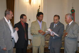 Chefe da Casa Civil, Alberto Oliveira, recebe o secretário de Obras Públicas e Saneamento, Frederico Antunes, dia 16/01/2006, horário 15:15. Autor: Laura Bretanha