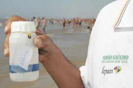 Boletim sobre as condições de balneabilidade em praias do litoral e balneários de água doce. Autor: Itamar Aguiar