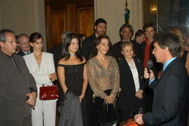 Governador Germano Rigotto com atores da minissérie:  “A Casa das Sete Mulheres”. Autor: Paulo Dias
