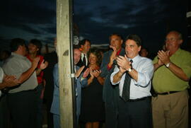 Governador Germano Rigotto durante a inauguração do novo sistema de iluminação pública na cidade de Torres. Autor: Jefferson Bernardes