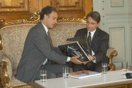 Germano Rigotto recebe a visita de Chefe de Governo da cidade de Buenos Aires, Aníbal Ibarra. Autor: Paulo Dias