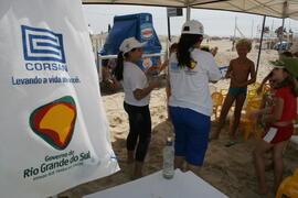Estação Verão Sesc/Corsan, à beira-mar da praia de Torres, oferece oficinas de reciclagem e literatura voltadas para crianças a partir de 6 anos. Autor: Ivan de Andrade
