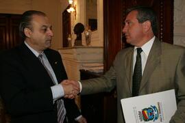 Chefe da Casa Civil, Alberto Oliveira, durante audiência com o prefeito de Bento Gonçalves, Alcindo Gabrielli. Autor: Ivan de Andrade