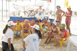 Estação Verão Sesc/Corsan, à beira-mar da praia de Torres, oferece oficinas de reciclagem e literatura voltadas para crianças a partir de 6 anos. Autor: Ivan de Andrade