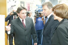 Germano Rigotto durante solenidade de inauguração da fábrica de cigarros da Souza Cruz. Autor: Nabor Goulart