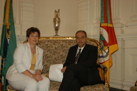 Chefe da Casa Civil, Alberto Oliveira, em audiência com a deputada estadual, Maria Helena Sartori. Autor: Paulo Dias