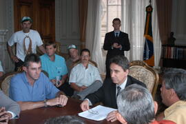 Governador Germano Rigotto em audiência com a Federação dos Trabalhadores na Agricultura no Rio Grande do Sul (FETAG-RS). Autor: Paulo Dias