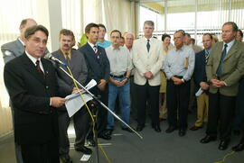 Governador Germano Rigotto instala o governo itinerante no litoral norte, e assina ordem de serviço para restauração da ponte Tramandai-Imbé. Autor: Nabor Goulart