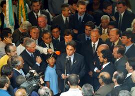 Germano Rigotto durante instalação do governo na prefeitura de Santana do Livramento. Autor: Jefferson Bernardes