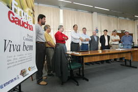 Secretário da Agricultura e Abastecimento, Odacir Klein, e o presidente da Emater, Caio Rocha, participam da abertura oficial da 24ª edição das Feiras do Litoral Norte. Autor: Itamar Aguiar