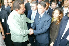 Governador Germano Rigotto recebe o Presidente da Venezuela Hugo Chávez. Autor: Nabor Goulart
