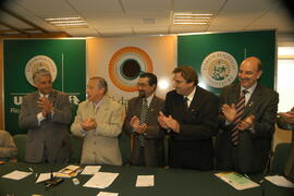 Vice-governador, Antônio Holfeldt, durante assinatura de convênio entre a secretaria do Meio Ambiente do Governo do Estado e Unimed. Autor: Paulo Dias