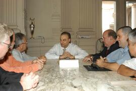 Chefe da Casa Civil, Alberto Oliveira, em audiência com diretório municipal do Partido do Movimento Democrático Brasileiro de São Sepé. Autor: Ivan de Andrade