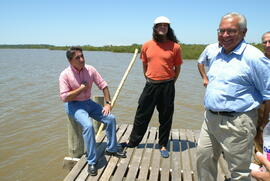 Governador Germano Rigotto com o músico Renato Borghetti em Barra do Ribeiro