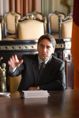 Governador Germano Rigotto em reunião de reitores das Universidades Comunitárias. Autor: Paulo Dias