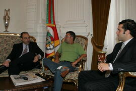 Chefe da Casa Civil, Alberto Oliveira, durante audiência com Vladimir Mello dos Santos, ex-vereador de São Franscisco de Paula. Autor: Ivan de Andrade