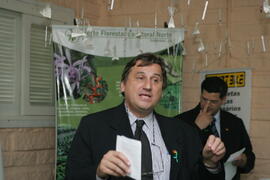 Mauro Sparta, secretário estadual do Meio Ambiente, participa da abertura da Semana de Consciência Ecológica do Horto Florestal do Litoral Norte, em Tramandaí. Autor: Itamar Aguiar