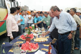 Secretário da Agricultura e Abastecimento, Odacir Klein, e o presidente da Emater, Caio Rocha, participam da abertura oficial da 24ª edição das Feiras do Litoral Norte. Autor: Itamar Aguiar