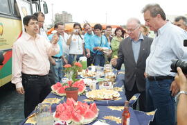 Secretário da Agricultura e Abastecimento, Odacir Klein, e o presidente da Emater, Caio Rocha, participam da abertura oficial da 24ª edição das Feiras do Litoral Norte. Autor: Itamar Aguiar