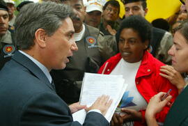 Germano Rigotto durante instalação do governo na prefeitura de Santana do Livramento. Autor: Jefferson Bernardes