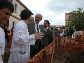 Secretário da Saúde, Osmar Terra, visita obras do novo hospital em Lajeado. Autor: Alfonso Abraham