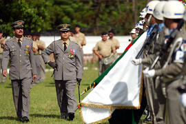 Germano Rigotto participa do anúncio do novo comandante da Brigada Militar, Nelson Pafiadache. Autor: Jefferson Bernardes