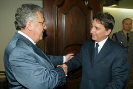 Germano Rigotto em visita ao Presidente do Tribunal de Justiça do Estado, Desembargador José Eugênio Tedesco. Autor: Nabor Goulart