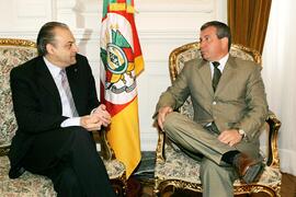 Chefe da Casa Civil, Alberto Oliveira, durante audiência com o prefeito de Bento Gonçalves, Alcindo Gabrielli. Autor: Ivan de Andrade