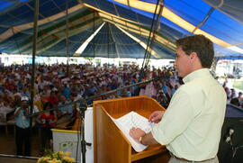 Governador Germano Rigotto na abertura da 13º Colheita Oficial do Arroz. Autor: Nabor Goulart