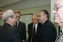 Chefe da Casa Civil, Alberto Oliveira, representa o governador durante solenidade de posse do novo presidente do Conselho Regional de Contabilidade do Estado, Rogério Rokembach. Autor: Ivan de Andrade
