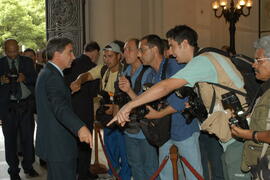 Governador Germano Rigotto recebe presidente da Venezuela, Hugo Chávez. Autor: Paulo Dias